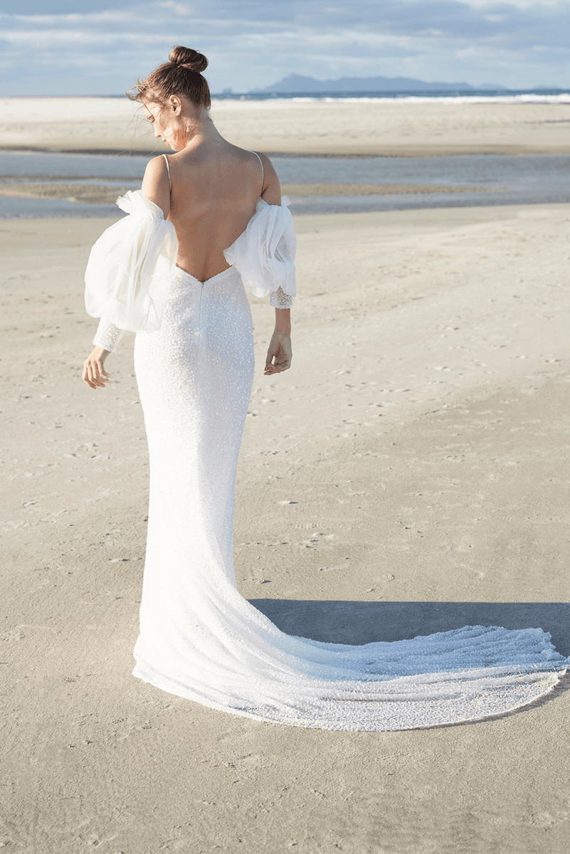 Sheath Beaded Designer Wedding Dress Atelier Wu