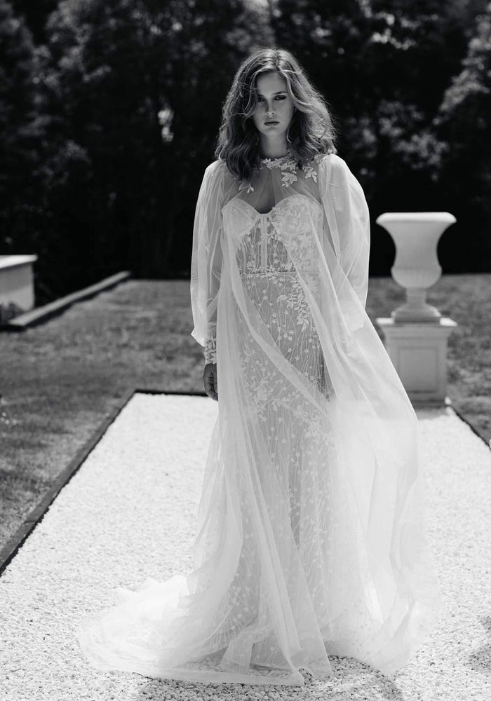 Model wears Norah bridal gown by Atelier Wu