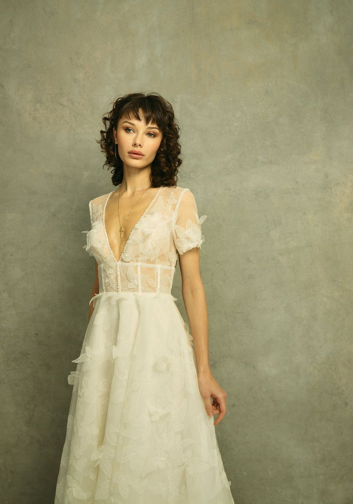 Sheath Minimal Designer Wedding Dress Atelier Wu I Sahara