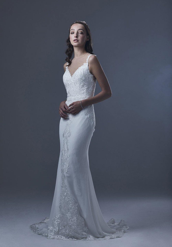 Model wearing Hadlee wedding gown