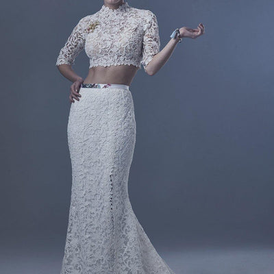 Model wearing Haidee wedding gown