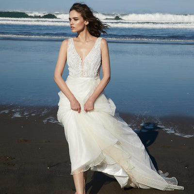 Model wearing Isabetta wedding gown