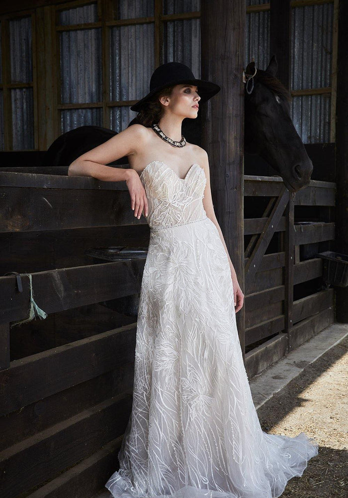 Model wearing Imena wedding gown