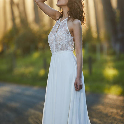 Model wearing Ivy wedding gown
