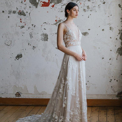 Model wearing Katina wedding gown