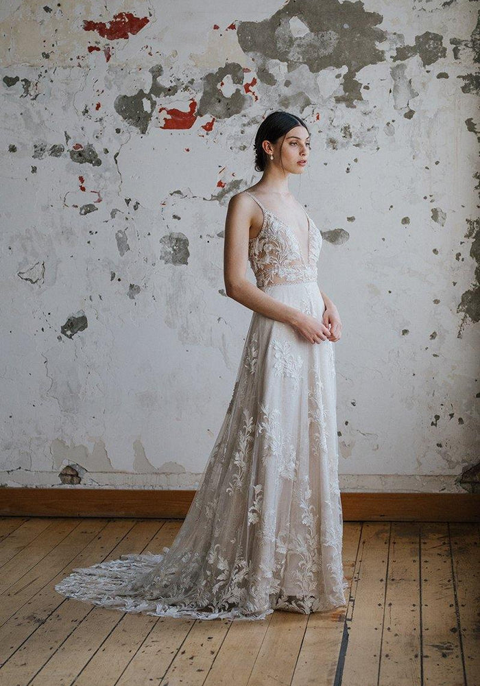Model wearing Katina wedding gown