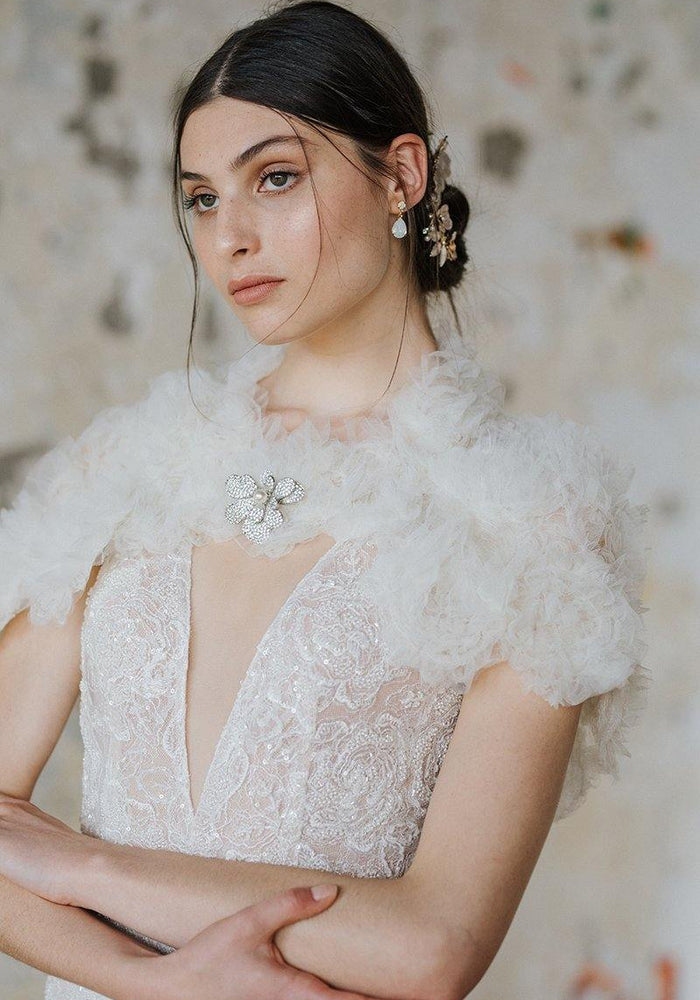 Model wearing Lavinia wedding gown
