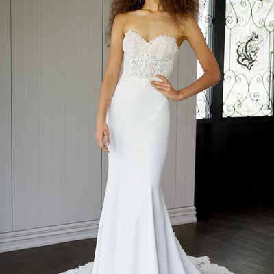 Model wearing Loreena wedding gown