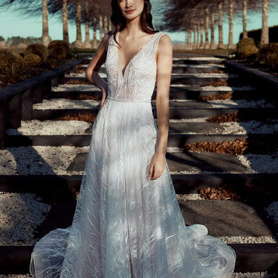 Model wearing Mariam wedding gown