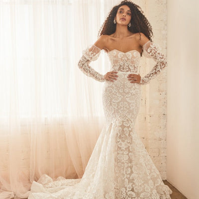 Model wearing Serafina wedding dress