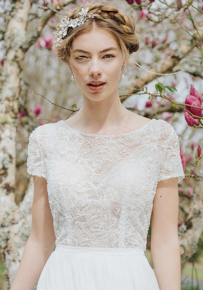 Model wearing Josie wedding gown
