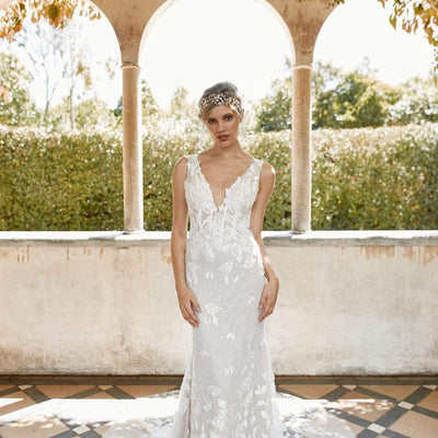 Model wearing Norella wedding gown