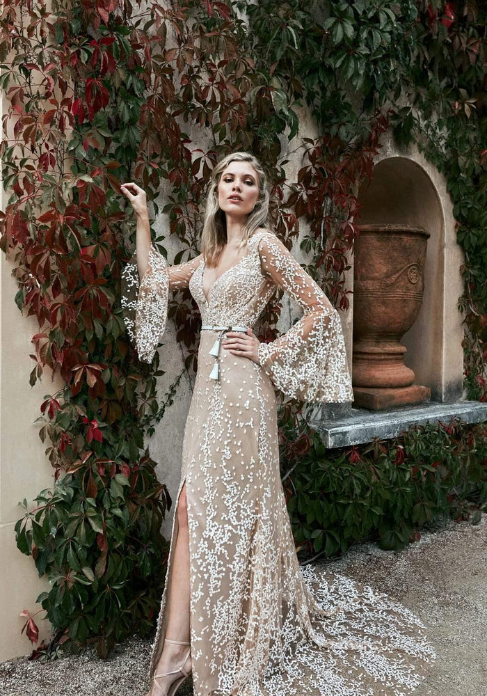 Model wearing Nevena wedding gown