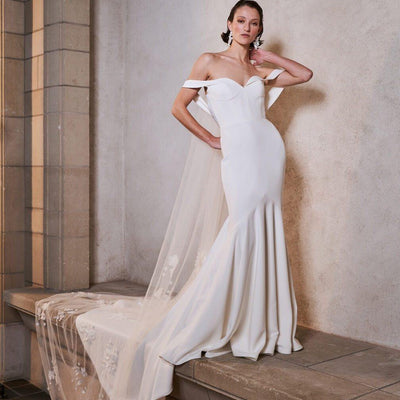 Model wearing Sienna wedding gown