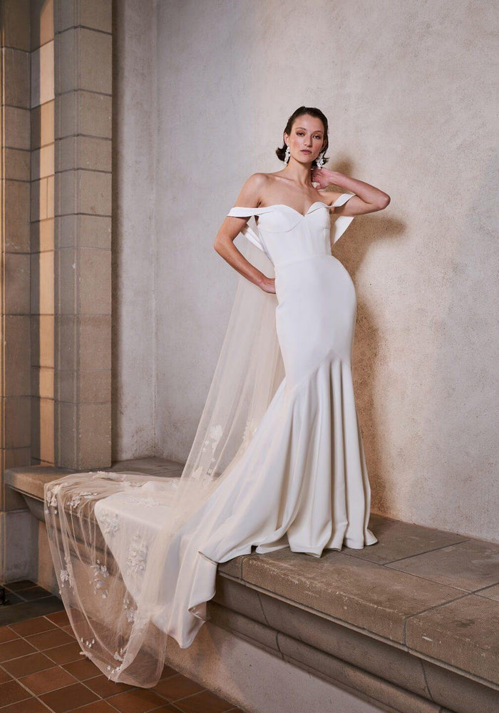 Model wearing Sienna wedding gown